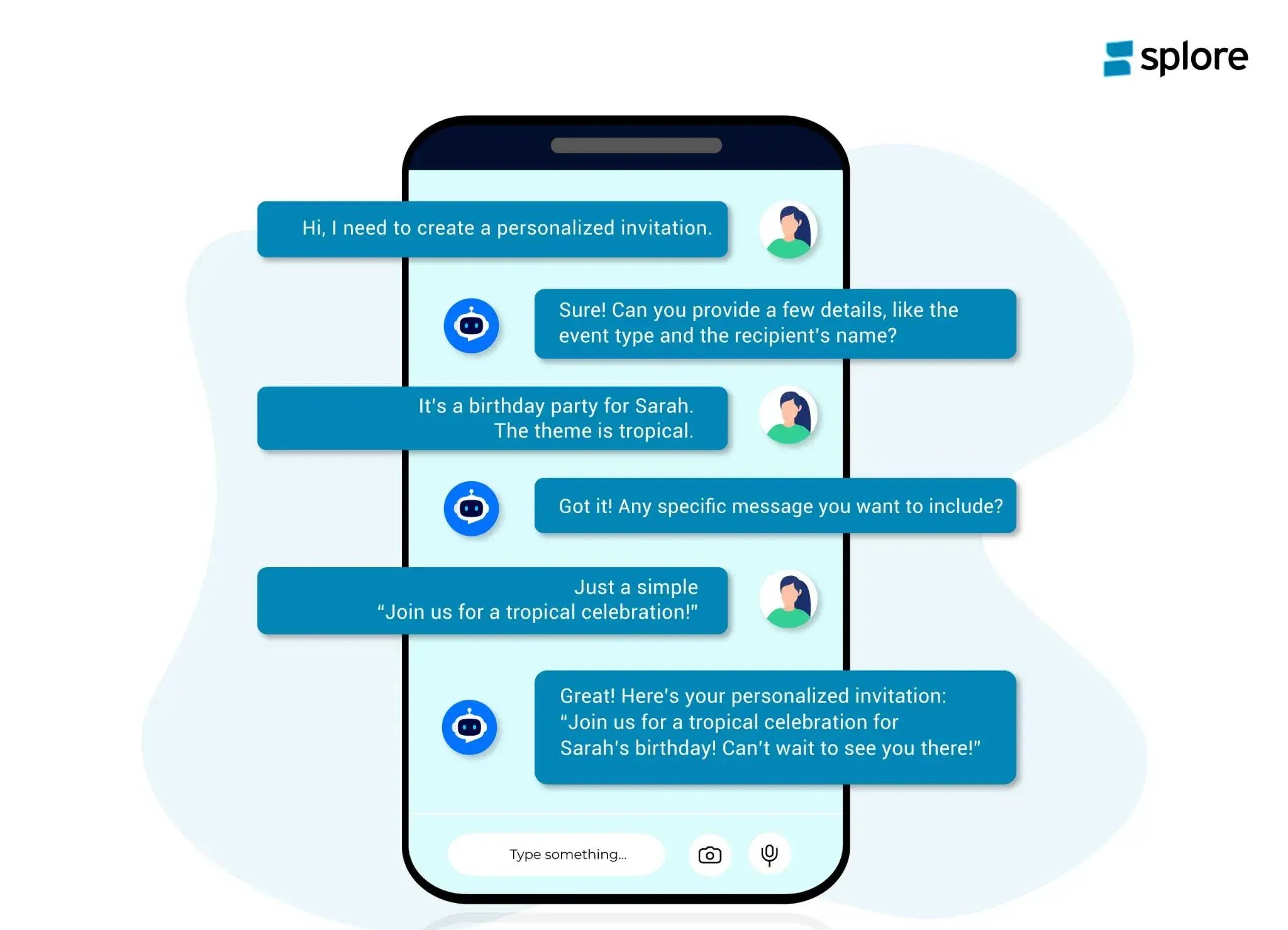 Conversation with a chatbot