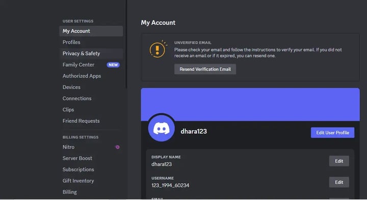 How to Request a Personal Discord Data Package Step 2