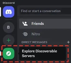 The Discord logo at the top left corner