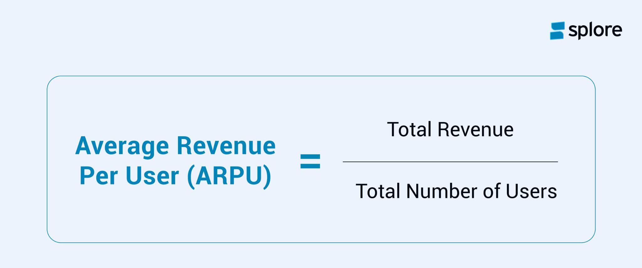 formula for average revenue per user calculation