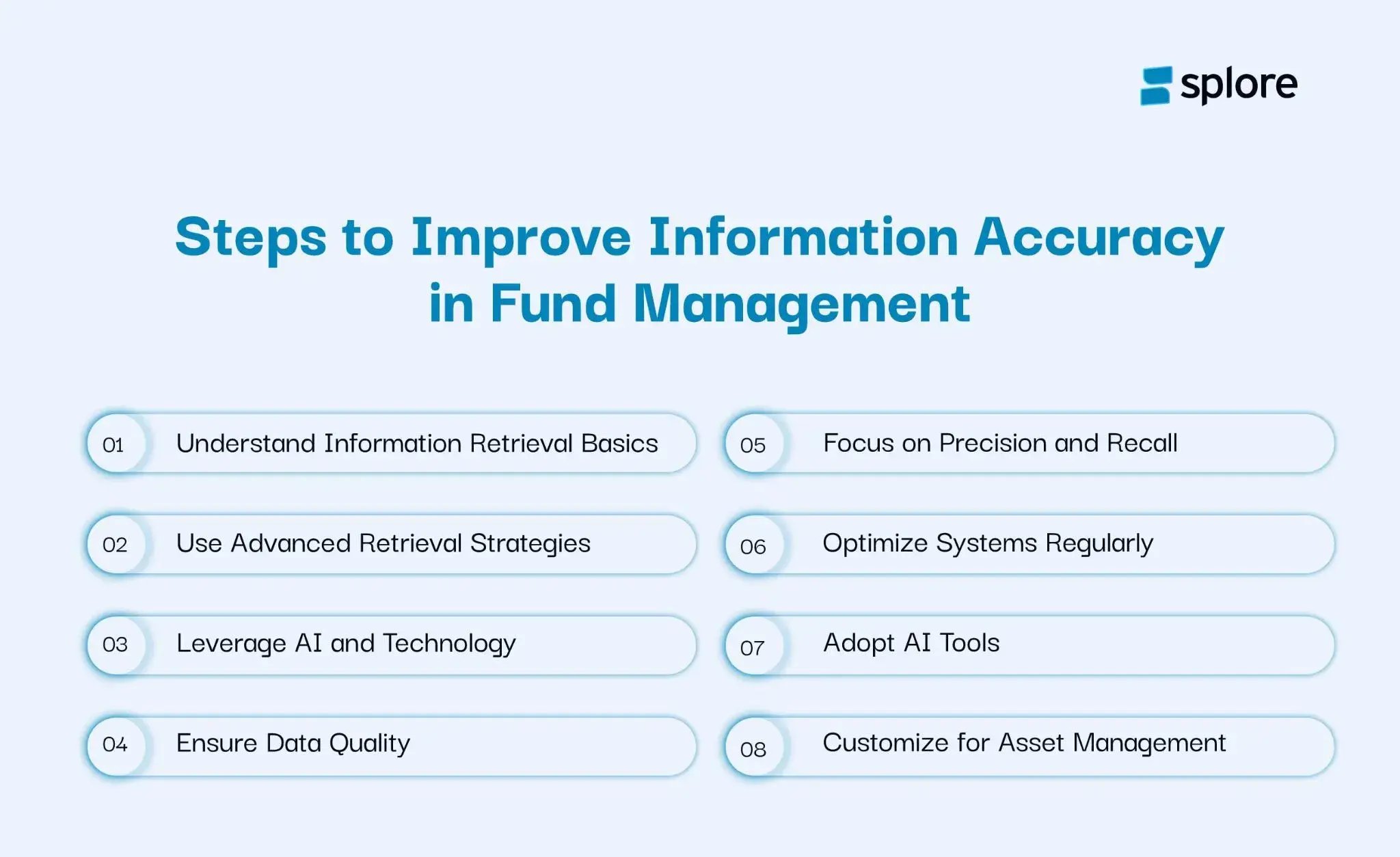 steps to improve information accuracy in fund management